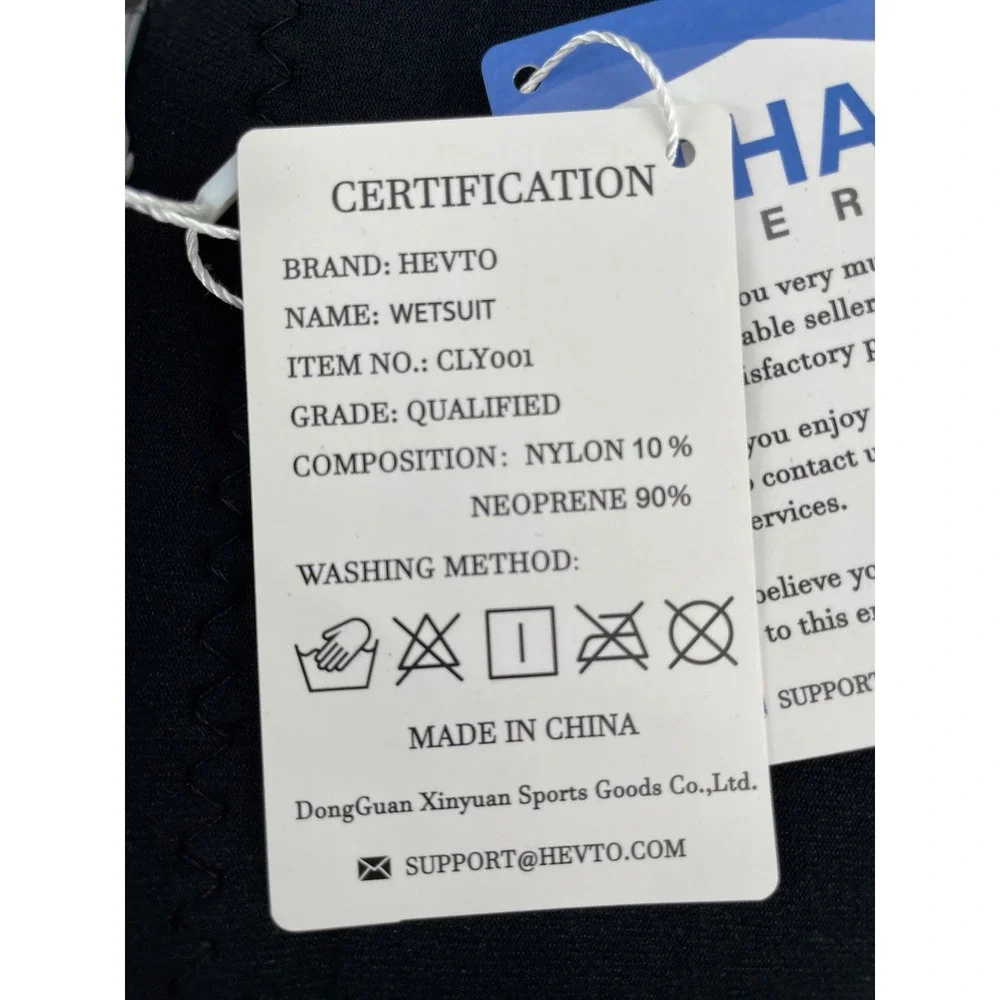 Hevto Wetsuit Youth Size 10 Black Teal Coral-I Full‎ Body Neoprene CLY001 NEW